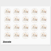 Tan Igel Baby Shower Fevor Sticker - Vor Ort (Blatt)