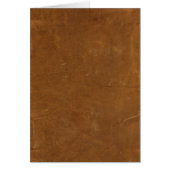 Tan Imitats Leather Note Card (Vorne)