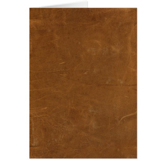Tan Imitats Leather Note Card (Vorne)
