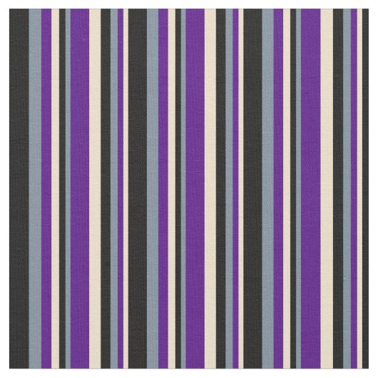Tan, Indigo, Light Slate Grau & Black Muster Stoff (Nahaufnahme)