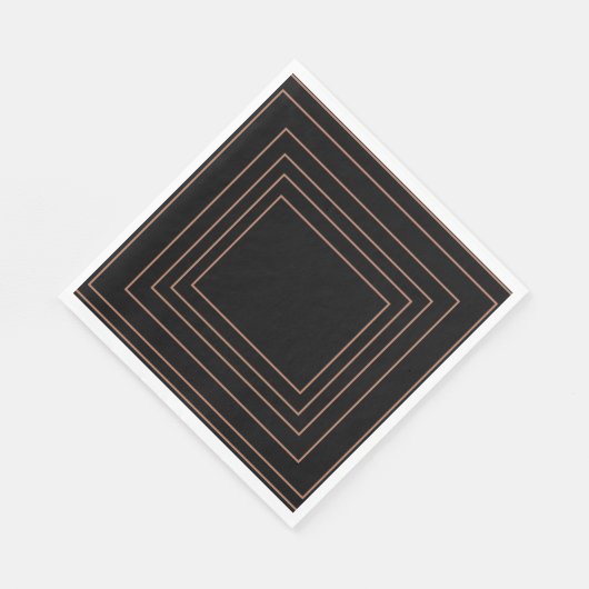 Tan Interior Square Design Serviette (Ecke)