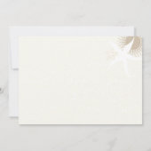 Tan Ivory Aquamarin Modern Beach Wedding Einladung (Rückseite)