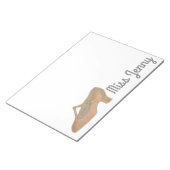 Tan Jazz Character Shoe Dance Teacher Notepad Notizblock (angewinkelt)