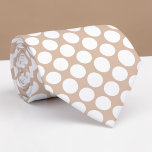 Tan Jumbo Polka Dots Custom Necktie Krawatte<br><div class="desc">Make a bold statement with this custom necktie featuring vibrant jumbo polka dots. Perfect for adding a touch of playful elegance to any outfit, this necktie is a unique and eye-catching accessory that’s sure to turn heads. Whether you’re dressing up for a special occasion or adding some personality to your...</div>