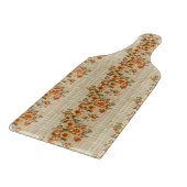 TAN KARIERT MIT ORANGE FALL AUTUMN BLUME SCHNEIDEBRETT (Ecke)