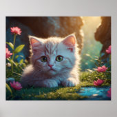 *~* Tan Kitty AP68 5:4 Fluffy Feline Kitten Poster (Vorne)