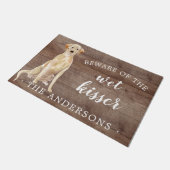 Tan Labrador Dog Personalisiert Door Mat Fußmatte (Schrägansicht)