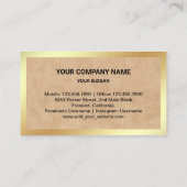 Tan Leather Gold Found Real Anwesen Realtor Foto Visitenkarte (Rückseite)