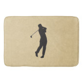 Tan Leather Golf Bath Mat Badematte (Vorderseite)