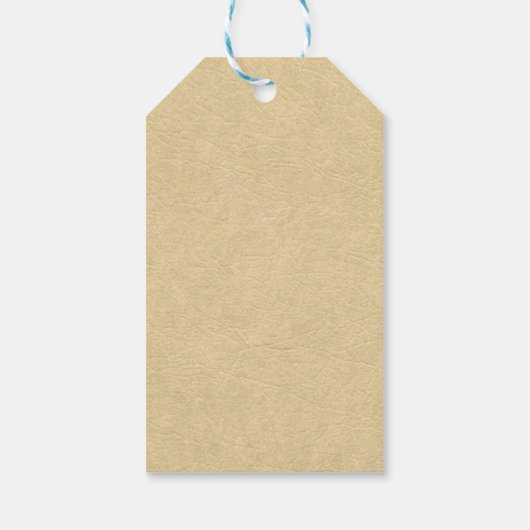 Tan Leather Golf Design Geschenkanhänger (Rückseite)