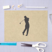 Tan Leather Golf Design Seidenpapier (Handwerk)