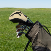 Tan Leather Golf Golf Headcover (In SItu)