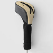 Tan Leather Golf Headcover (angewinkelt)