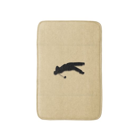 Tan Leather Look Golf Badematte (Vorderseite Vertikal)