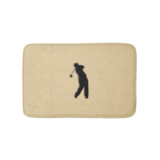 Tan Leather Look Golf Badematte (Vorderseite)