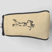 Tan Leather Look Golf Design Headcover (Vorderseite)