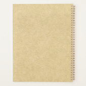 Tan Leather Look Golf Design Planer (Rückseite)