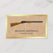 Tan Leather Shotgun Rifle Gun Shop Gunsmith Visitenkarte (Vorderseite)