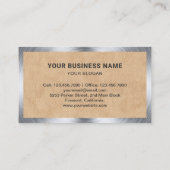 Tan Leather Wheel Alignment Car Tire Shop Visitenkarte (Rückseite)