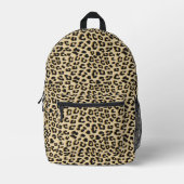 Tan Leopard Print Bedruckter Rucksack (Vorderseite)