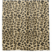 Tan Leopard Print Duschvorhang (Vorderseite)