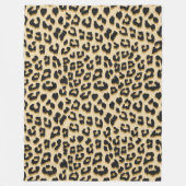 Tan Leopard Print Fleecedecke (Vorderseite)