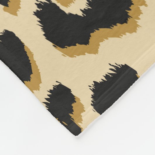 Tan Leopard Print Fleecedecke (Ecke)