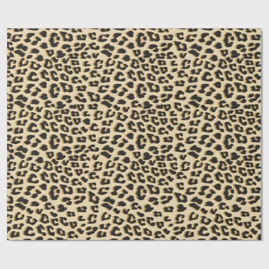 Tan Leopard Print Geschenkpapier (Flach)