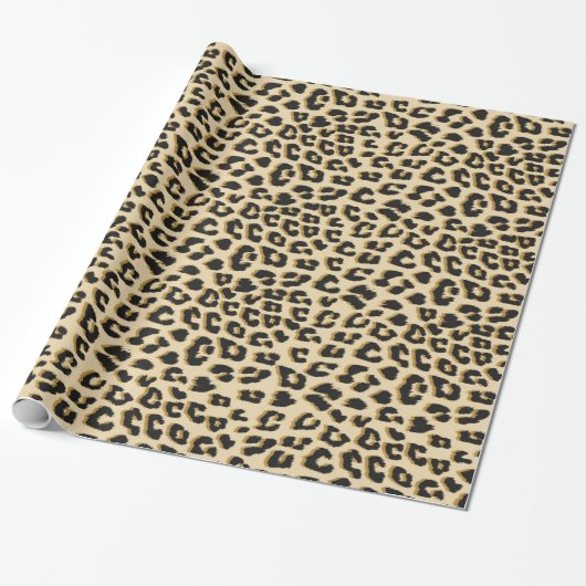 Tan Leopard Print Geschenkpapier (Ungerollt)
