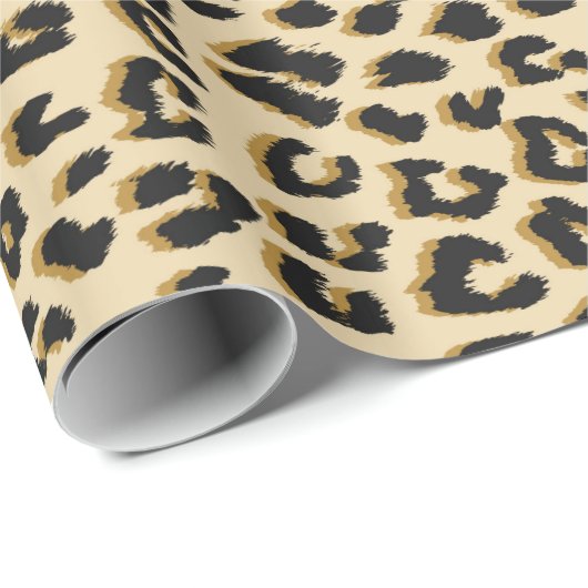 Tan Leopard Print Geschenkpapier (Rolleneckpunkt)