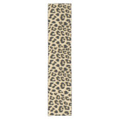 Tan Leopard Print Kurzer Tischläufer (Vorderseite)