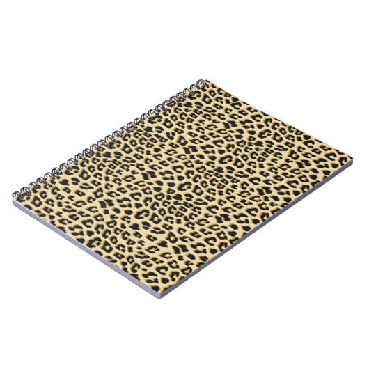 Tan Leopard Print Notizblock (Linke Seite)