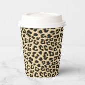Tan Leopard Print Pappbecher (Links)
