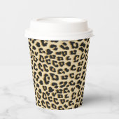 Tan Leopard Print Pappbecher (Vorderseite)