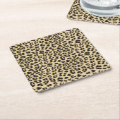 Tan Leopard Print Rechteckiger Pappuntersetzer (angewinkelt)