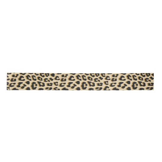 Tan Leopard Print Satinband (Vorderseite)