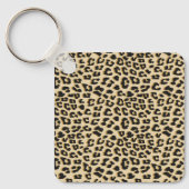 Tan Leopard Print Schlüsselanhänger (Vorderseite)