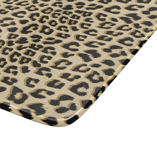 Tan Leopard Print Schneidebrett (Ecke)