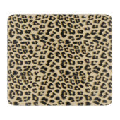 Tan Leopard Print Schneidebrett (Vorderseite)