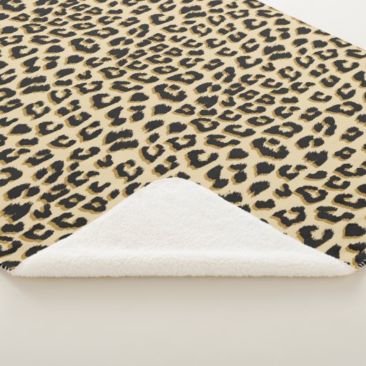 Tan Leopard Print Sherpadecke (3/4)