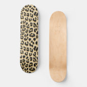 Tan Leopard Print Skateboard (Vorderseite)