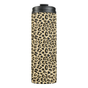 Tan Leopard Print Thermosbecher