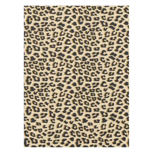 Tan Leopard Print Tischdecke (Vorderseite)