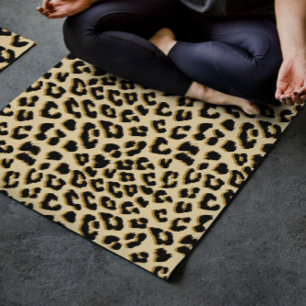 Tan Leopard Print Yogamatte