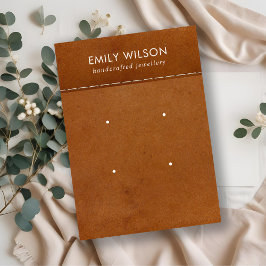 TAN LETHER TEXTURE 2 STUDIERENDE OHRENANZEIGE VISITENKARTE