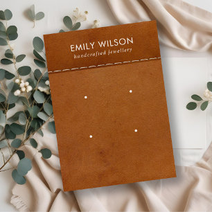 TAN LETHER TEXTURE 2 STUDIERENDE OHRENANZEIGE VISITENKARTE