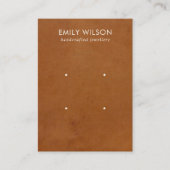 TAN LETHER TEXTURE 2 STUDIERENDE OHRENANZEIGE VISITENKARTE (Vorderseite)