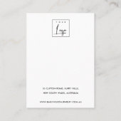 TAN LETHER TEXTURE STUD EARRING DISPLAY CARD VISITENKARTE (Rückseite)