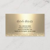 Tan Light Blue Gold Airbrush Tanning Visitenkarte (Rückseite)