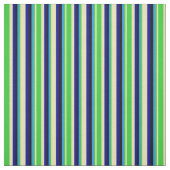 Tan, Lime Green, Blue, Black & Dark Blue Lines Stoff (Muster)